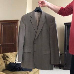 Tan suit coat.  Brooks Brothers